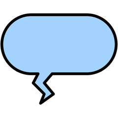 Naklejka premium Speech balloons icon, filled style vector illustration