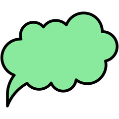 Speech balloons icon, filled style vector illustration