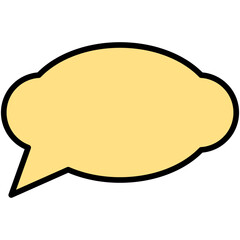 Speech balloons icon, filled style vector illustration