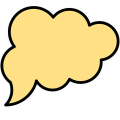 Speech balloons icon, filled style vector illustration