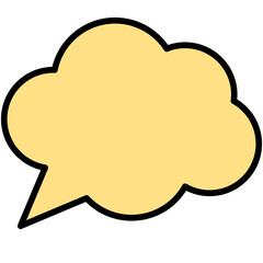 Speech balloons icon, filled style vector illustration