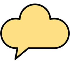 Speech balloons icon, filled style vector illustration