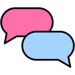 Naklejka premium Speech balloons icon, filled style vector illustration