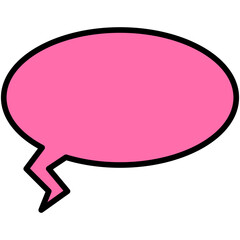 Fototapeta premium Speech balloons icon, filled style vector illustration