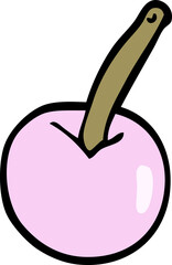 cartoon doodle cherry