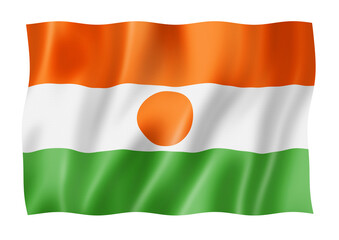 Niger flag isolated on white