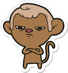 sticker of a cartoon monkey