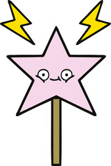 cute cartoon magic wand