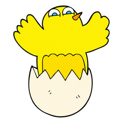 cartoon hatching egg