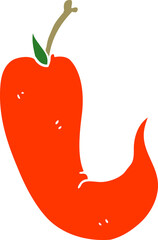 cartoon doodle red hot chilli pepper