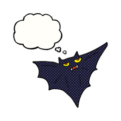 thought bubble cartoon halloween bat