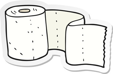 sticker of a cartoon toilet roll
