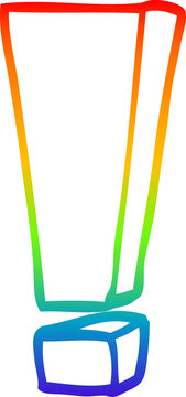 recommend clip art: rainbow gradient line drawing cartoon exclamation mark