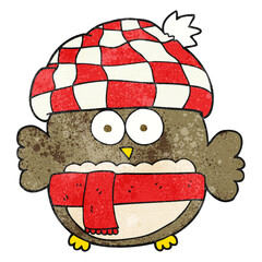 textured cartoon cute owl