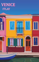 colorful houses in Italy