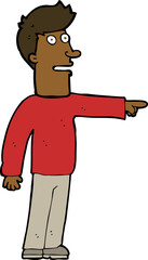 cartoon man pointing