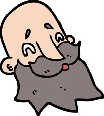 cartoon doodle bearded man