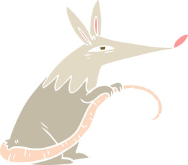 flat color style cartoon sneaky rat