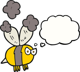 thought bubble cartoon angry bee