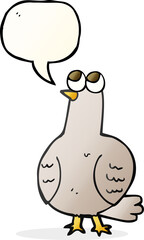 speech bubble cartoon bird