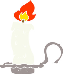 cartoon doodle burning candle