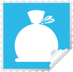 square peeling sticker cartoon bag