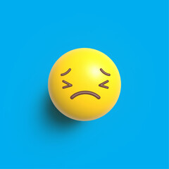 Fototapeta premium Persevering Face, Vector 3D Design Art