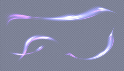 Purple light swirl, shimmering highlights flash with brightness.