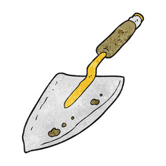 textured cartoon garden trowel