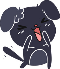 cartoon of cute kawaii dog