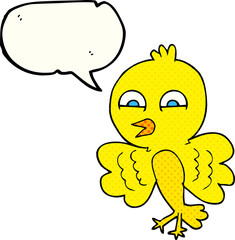 comic book speech bubble cartoon bird