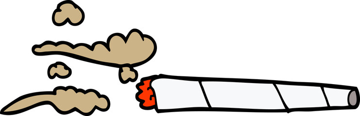 cartoon doodle lit joint
