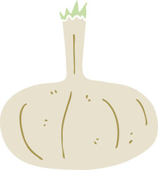 flat color style cartoon onion