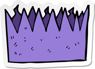 sticker of a cartoon paper crown