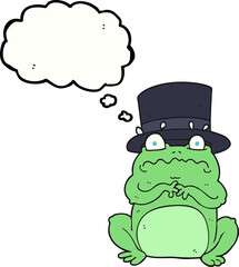 thought bubble cartoon wealthy toad