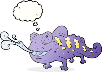 thought bubble cartoon chameleon