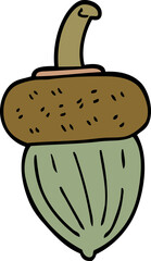cartoon doodle acorn