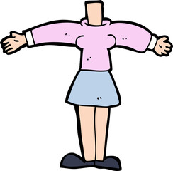 cartoon female body (add photos or mix and match cartoons)