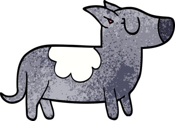 cartoon doodle happy dog