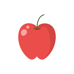 Apple red fruit. Vector graphics