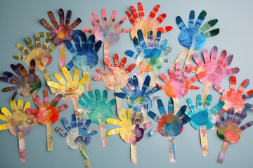 Kids Palm Print Flowers Made for Mothers Day