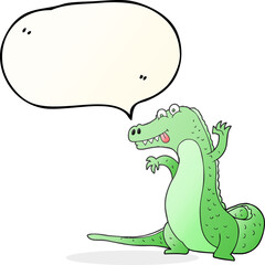 speech bubble cartoon crocodile