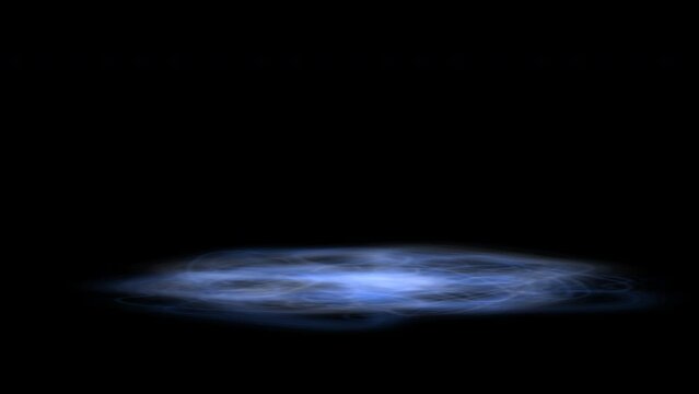 Plasma cloud in space in the lower part of the image. 