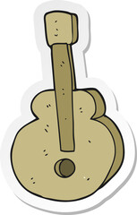 sticker of a cartoon guitar