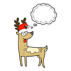 thought bubble cartoon crazy reindeer
