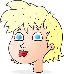 cartoon female face