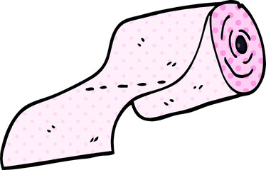 cartoon doodle toilet roll