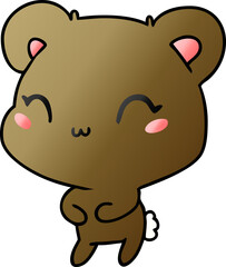 gradient cartoon kawaii cute teddy bear