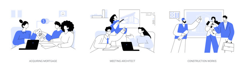 New property building abstract concept vector illustrations.