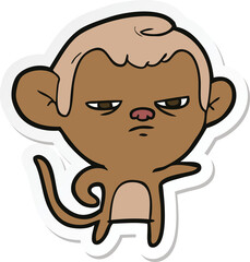 sticker of a cartoon monkey